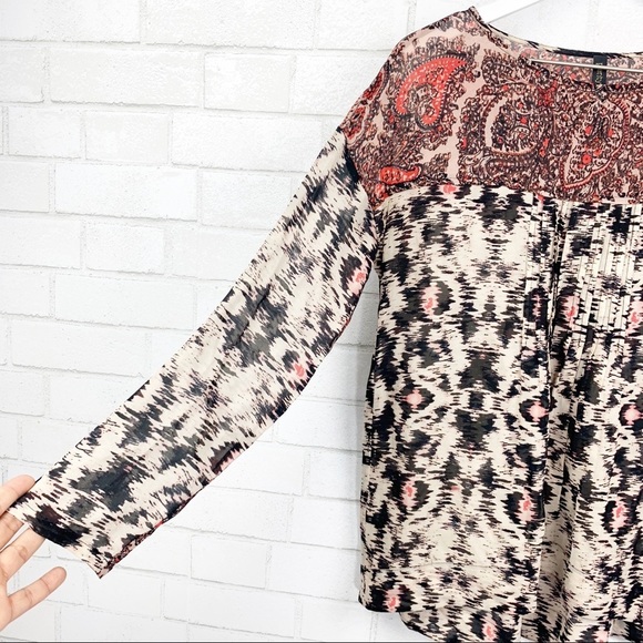 Plenty By Tracy Reese Ikat Pintuck Tunic Sz XS - Picture 3 of 6